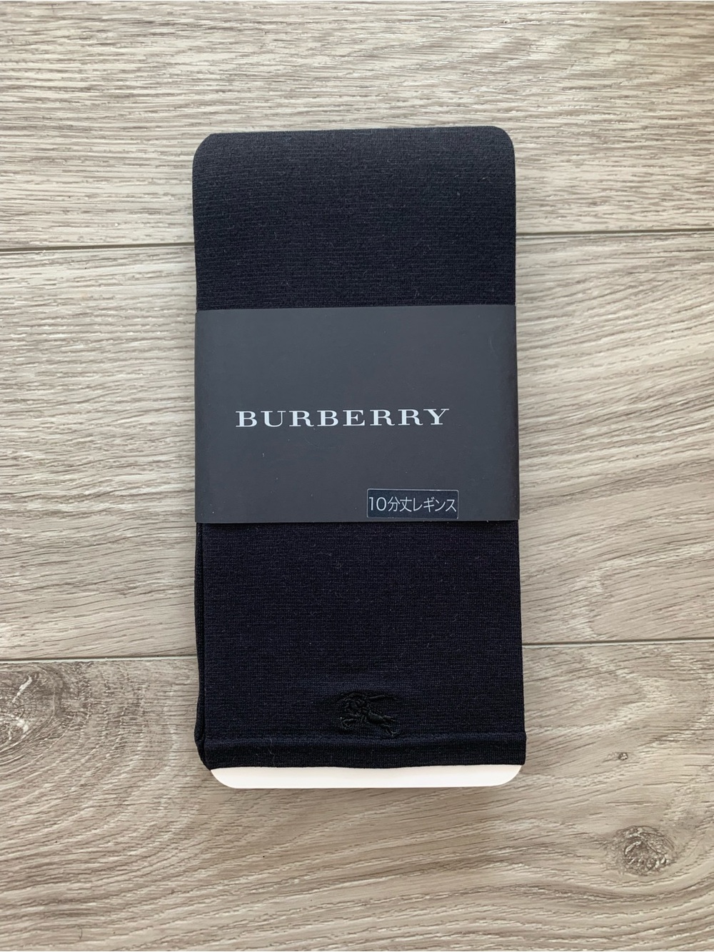 Burberry Embroidered Knight Leggings Tights Cotton Blend Black M-L NWT